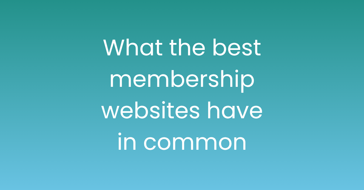 Membership websites