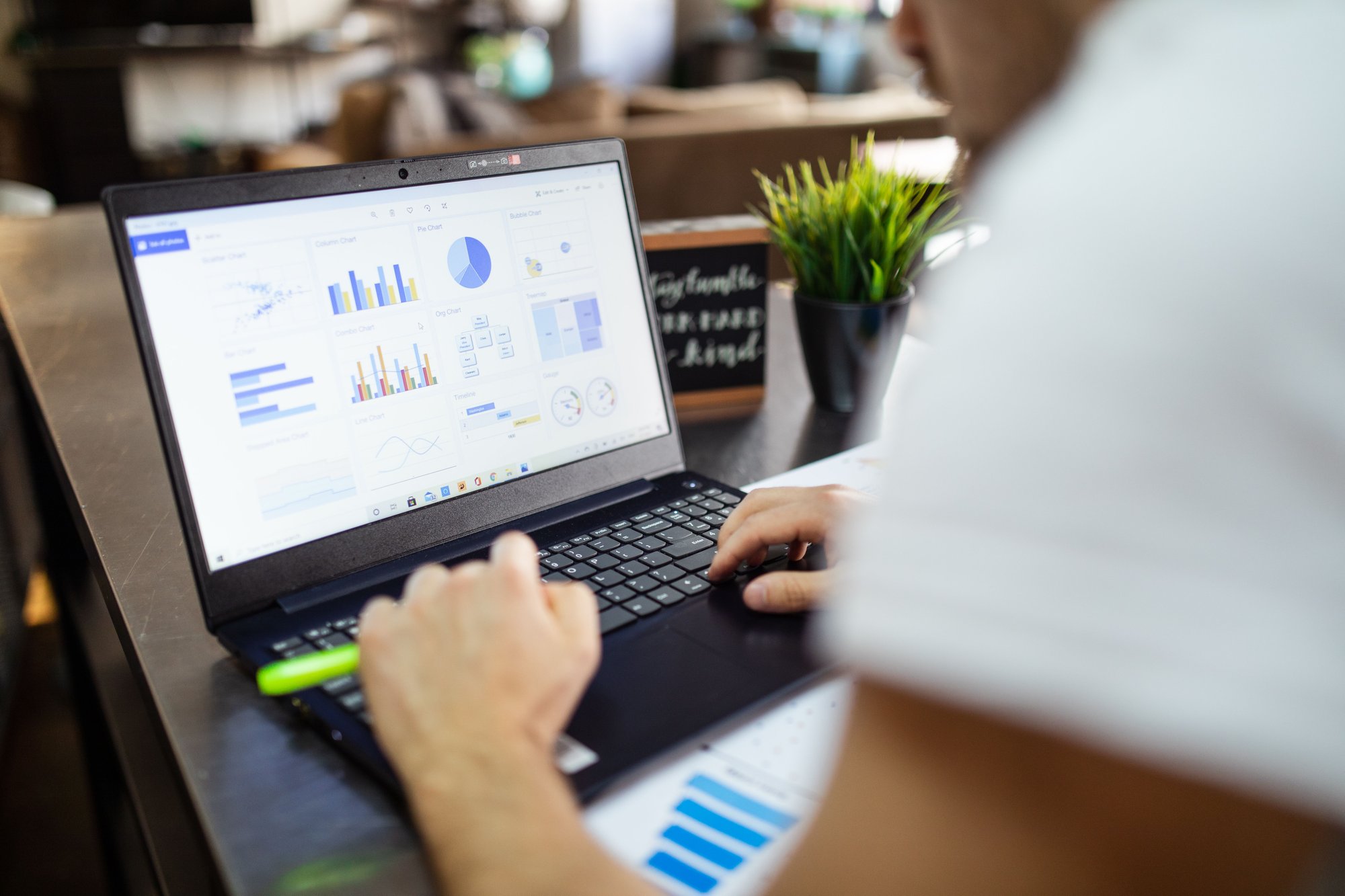 Laptop showing analytics